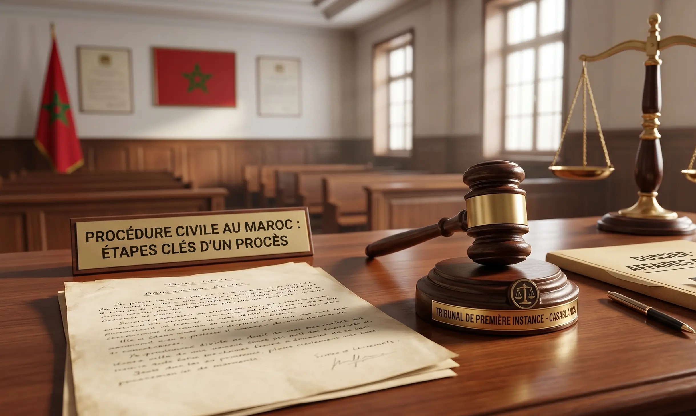 Procédure Civile au Maroc : Guide Pratique des Étapes d'un Procès devant le Tribunal